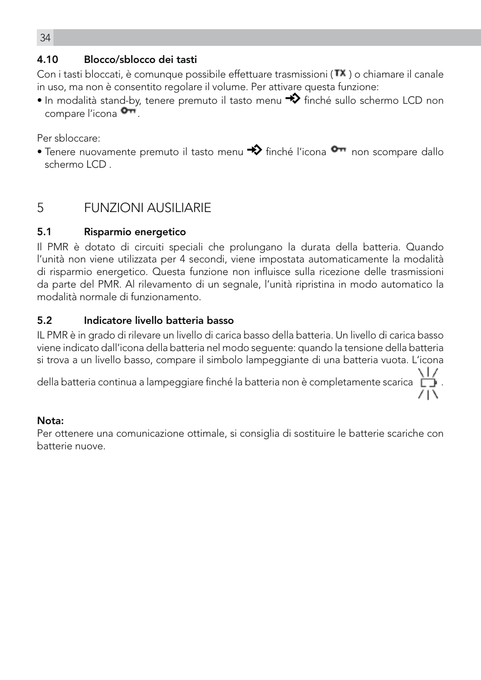 5 funzioni ausiliarie | AEG Voxtel R100 User Manual | Page 34 / 64