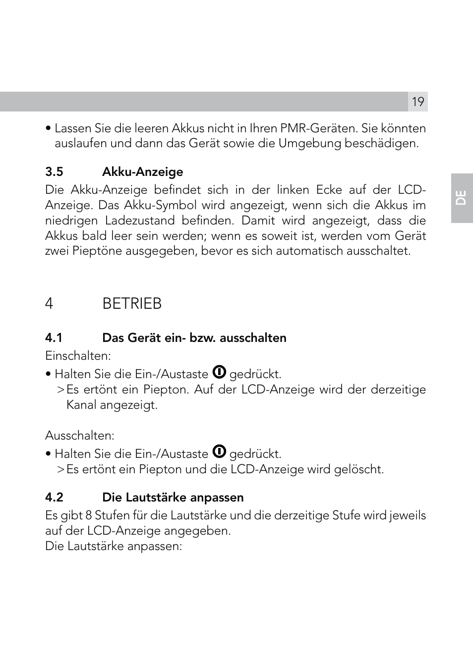 4 betrieb | AEG Voxtel R110 User Manual | Page 19 / 116