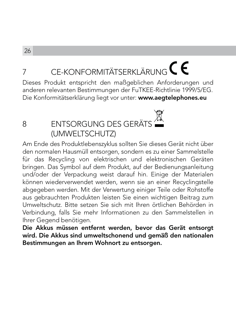 AEG Voxtel R110 User Manual | Page 26 / 116