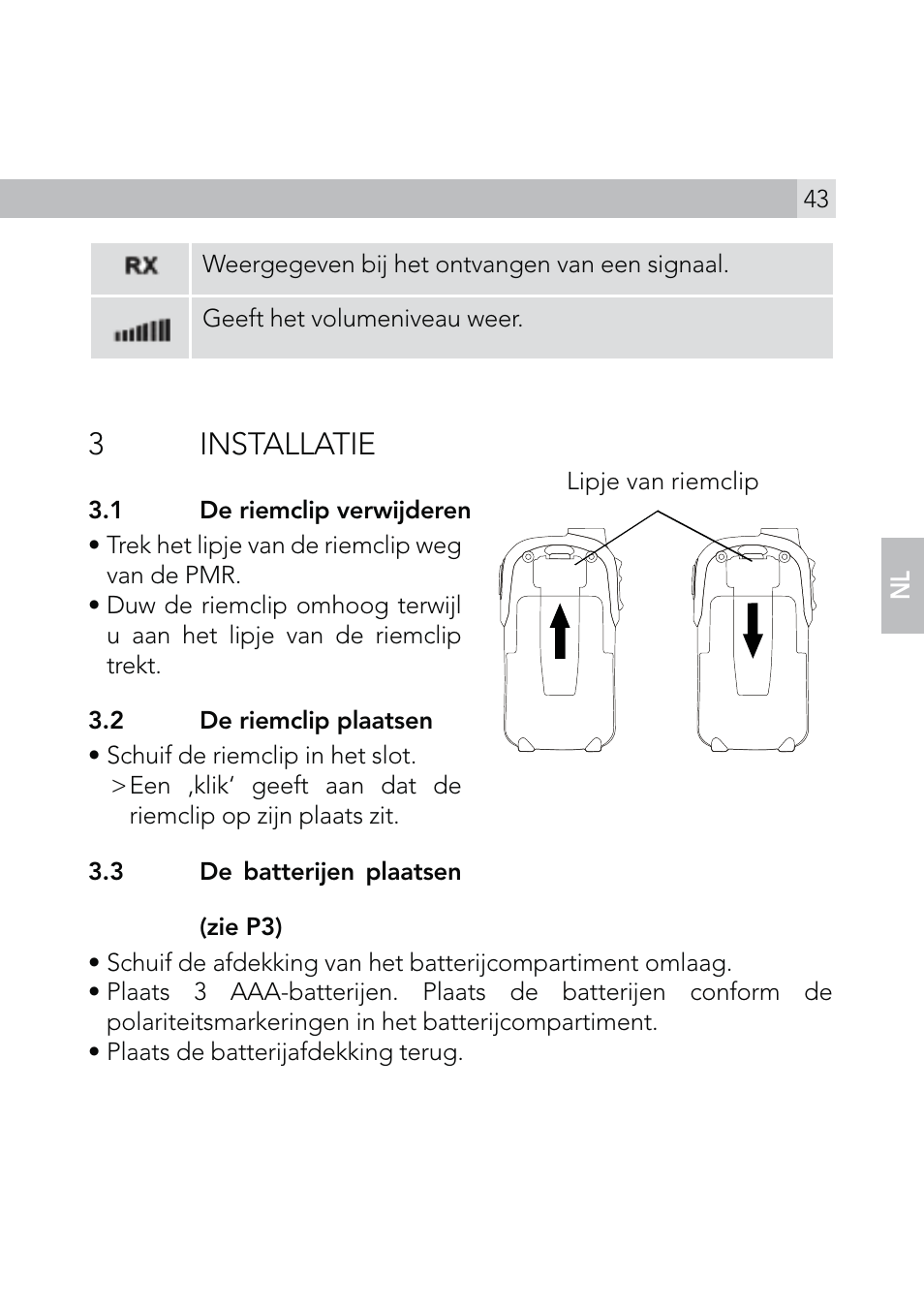 3 installatie | AEG Voxtel R110 User Manual | Page 43 / 116