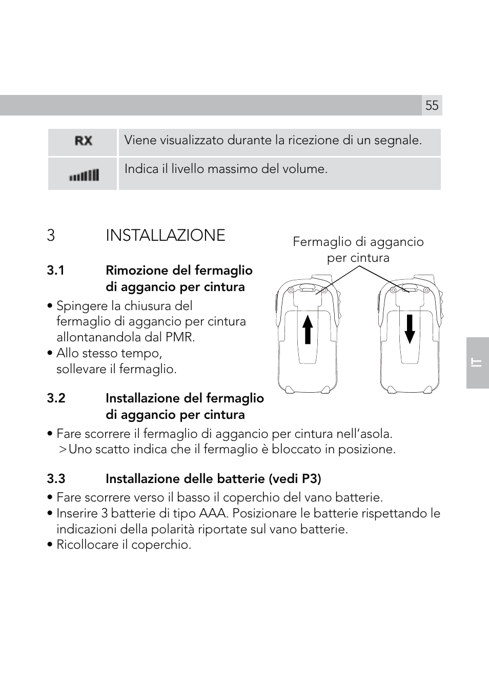 3 installazione | AEG Voxtel R110 User Manual | Page 55 / 116