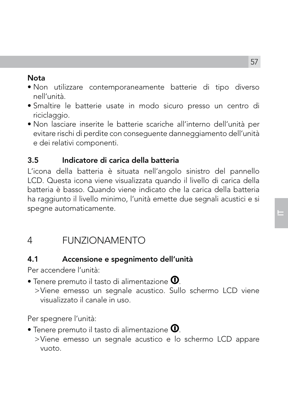 4 funzionamento | AEG Voxtel R110 User Manual | Page 57 / 116