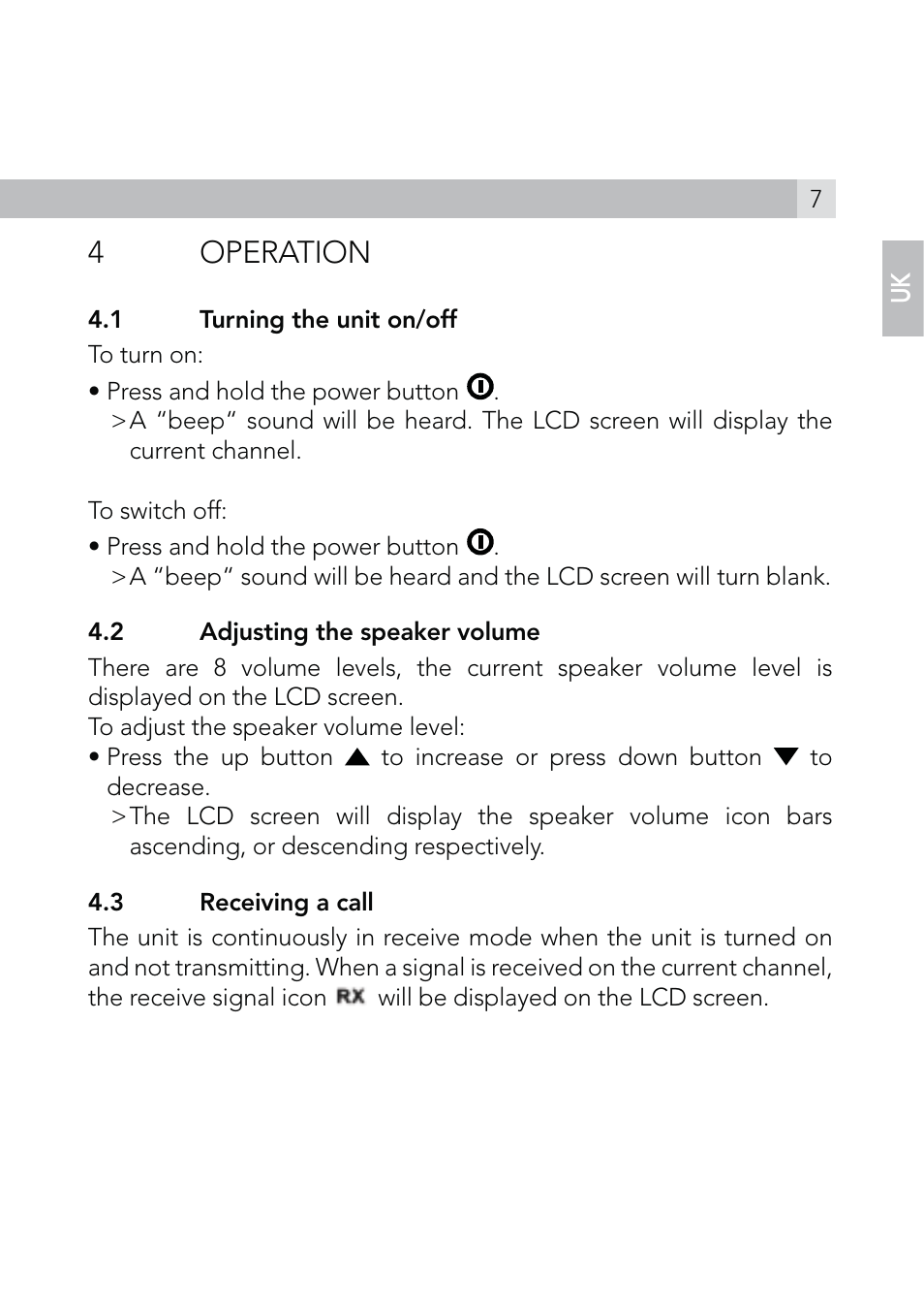 4 operation | AEG Voxtel R110 User Manual | Page 7 / 116