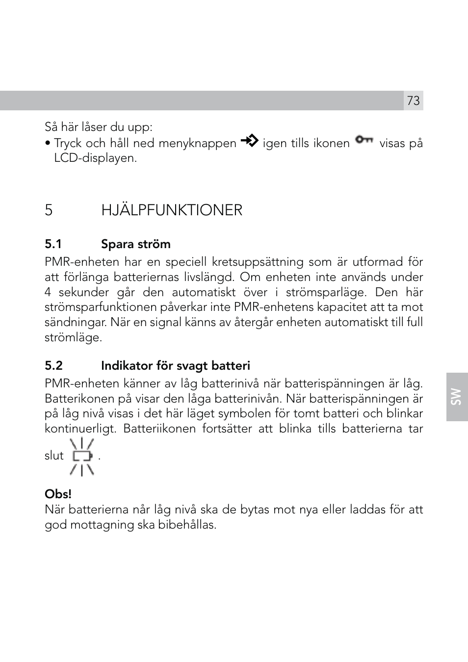 5 hjälpfunktioner | AEG Voxtel R110 User Manual | Page 73 / 116