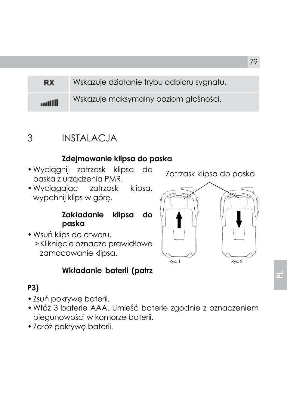 3 instalacja | AEG Voxtel R110 User Manual | Page 79 / 116