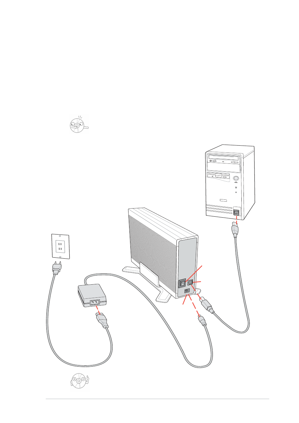 Connecting the drive cables | Asus External CD-RW CRW-5224A-U User Manual | Page 17 / 26