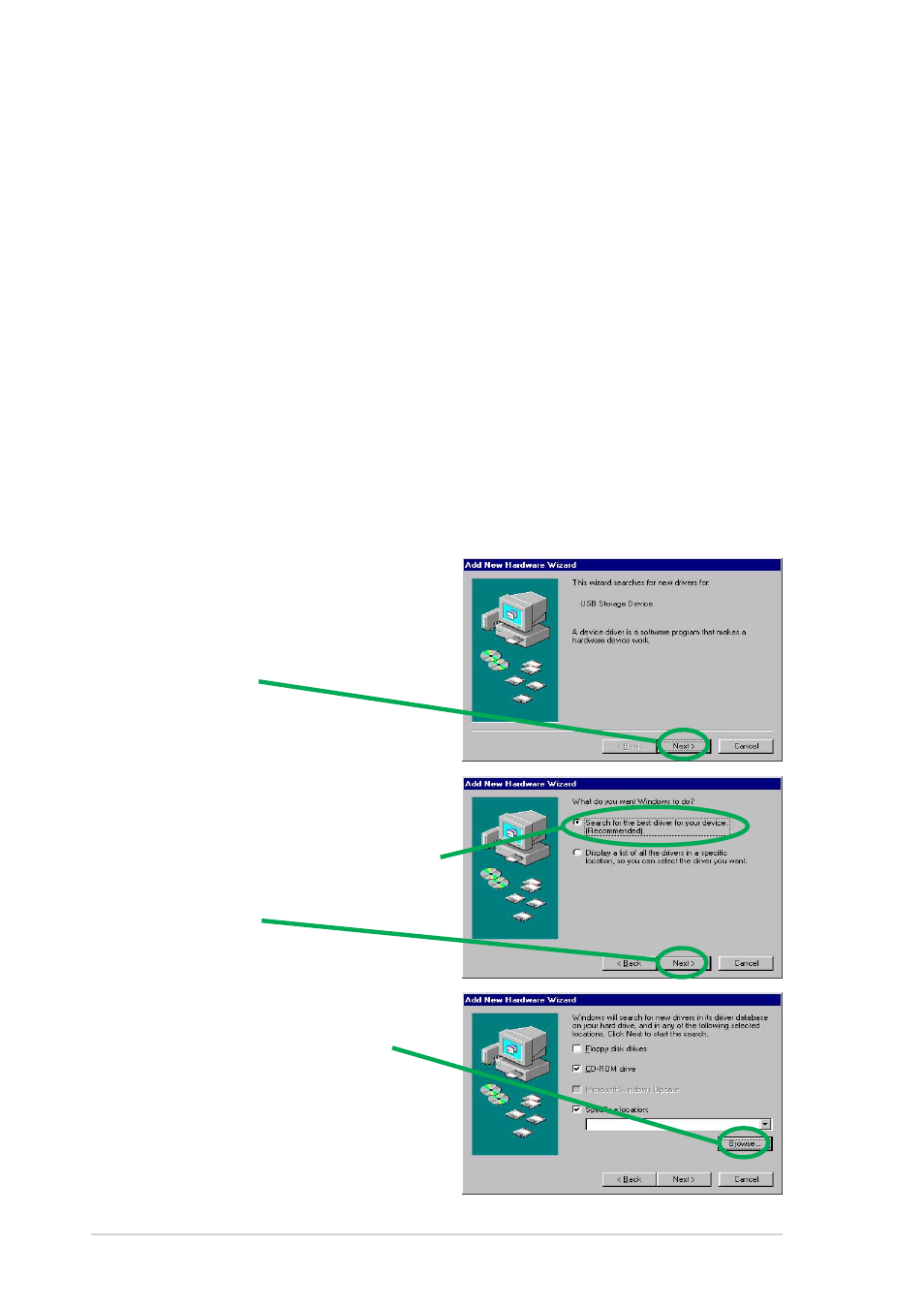 For windows 98se, Users: installing the crw-5224a-u driver | Asus External CD-RW CRW-5224A-U User Manual | Page 18 / 26