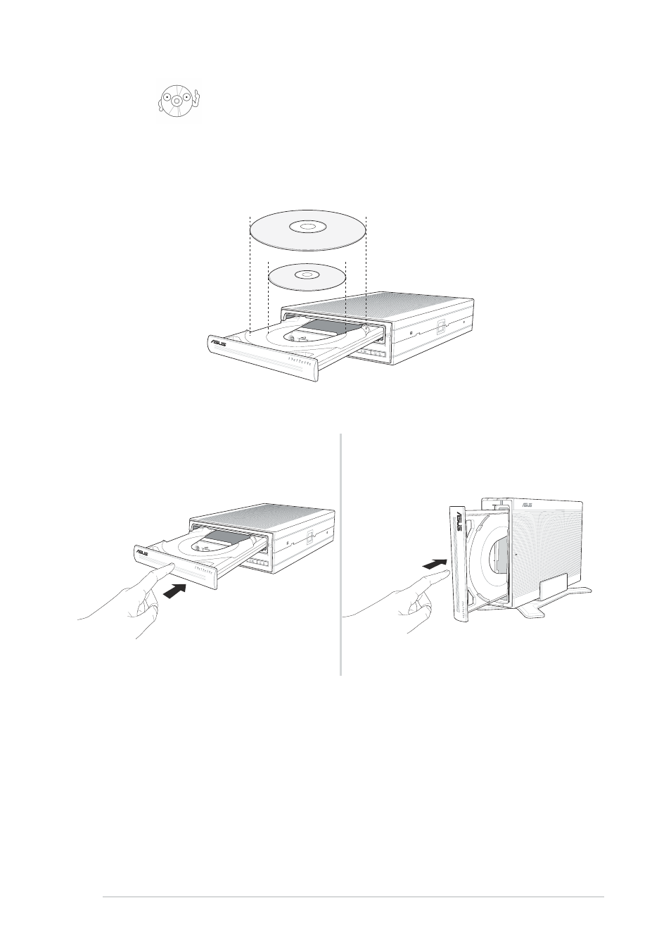 Ejecting a disc from the drive | Asus External CD-RW CRW-5224A-U User Manual | Page 23 / 26