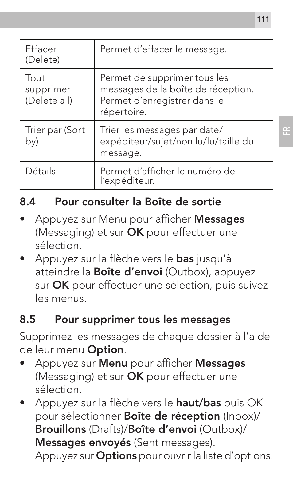 AEG Voxtel M320 User Manual | Page 111 / 224