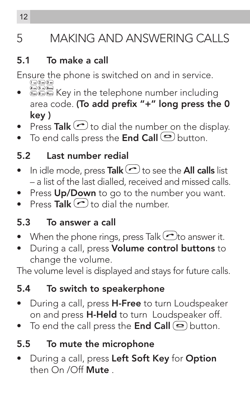 5making and answering calls | AEG Voxtel M320 User Manual | Page 12 / 224