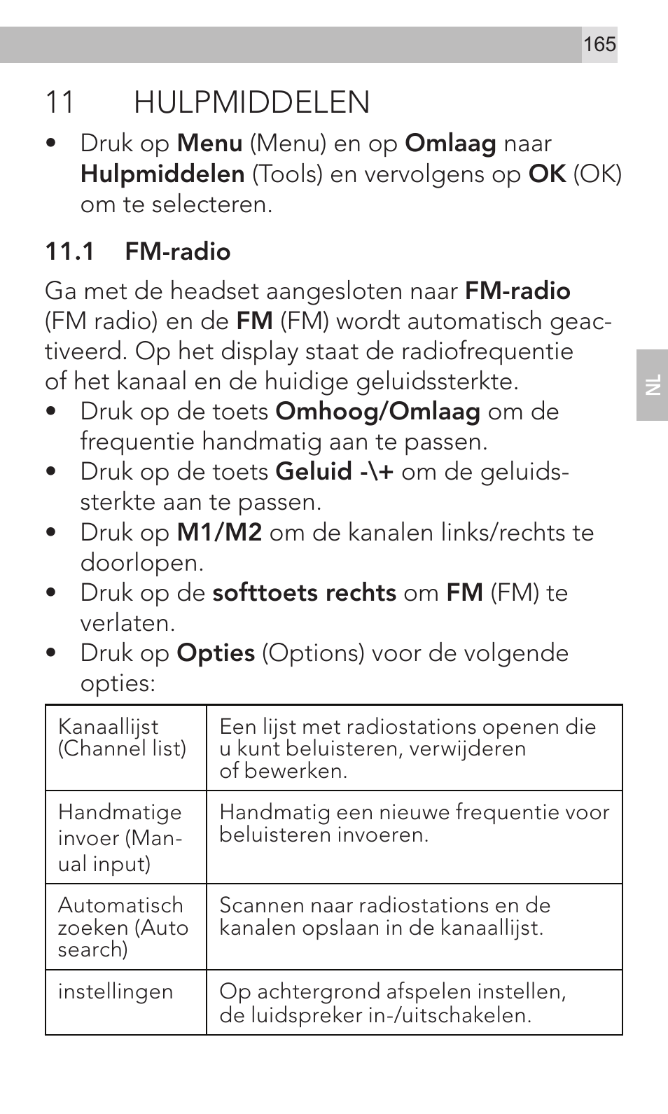 11 hulpmiddelen | AEG Voxtel M320 User Manual | Page 165 / 224