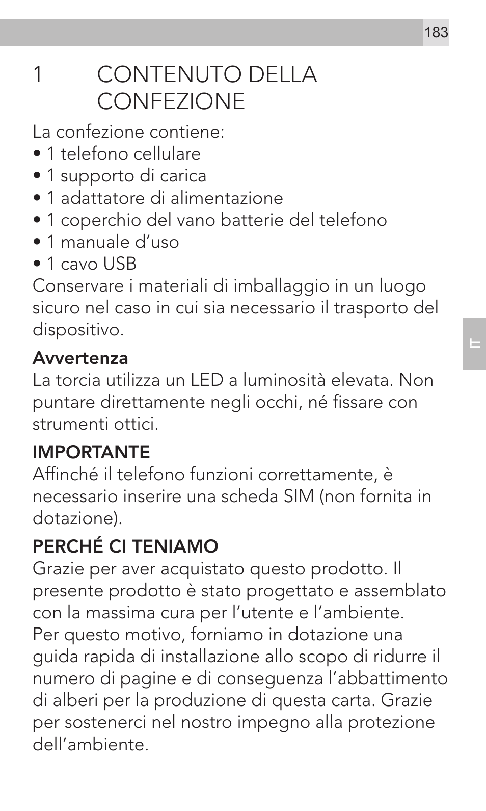 1contenuto della confezione | AEG Voxtel M320 User Manual | Page 183 / 224