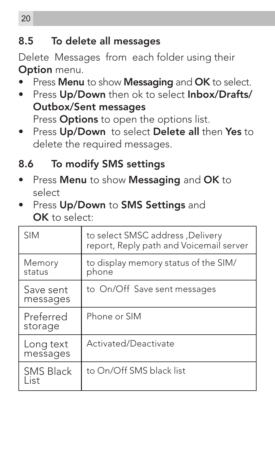 AEG Voxtel M320 User Manual | Page 20 / 224