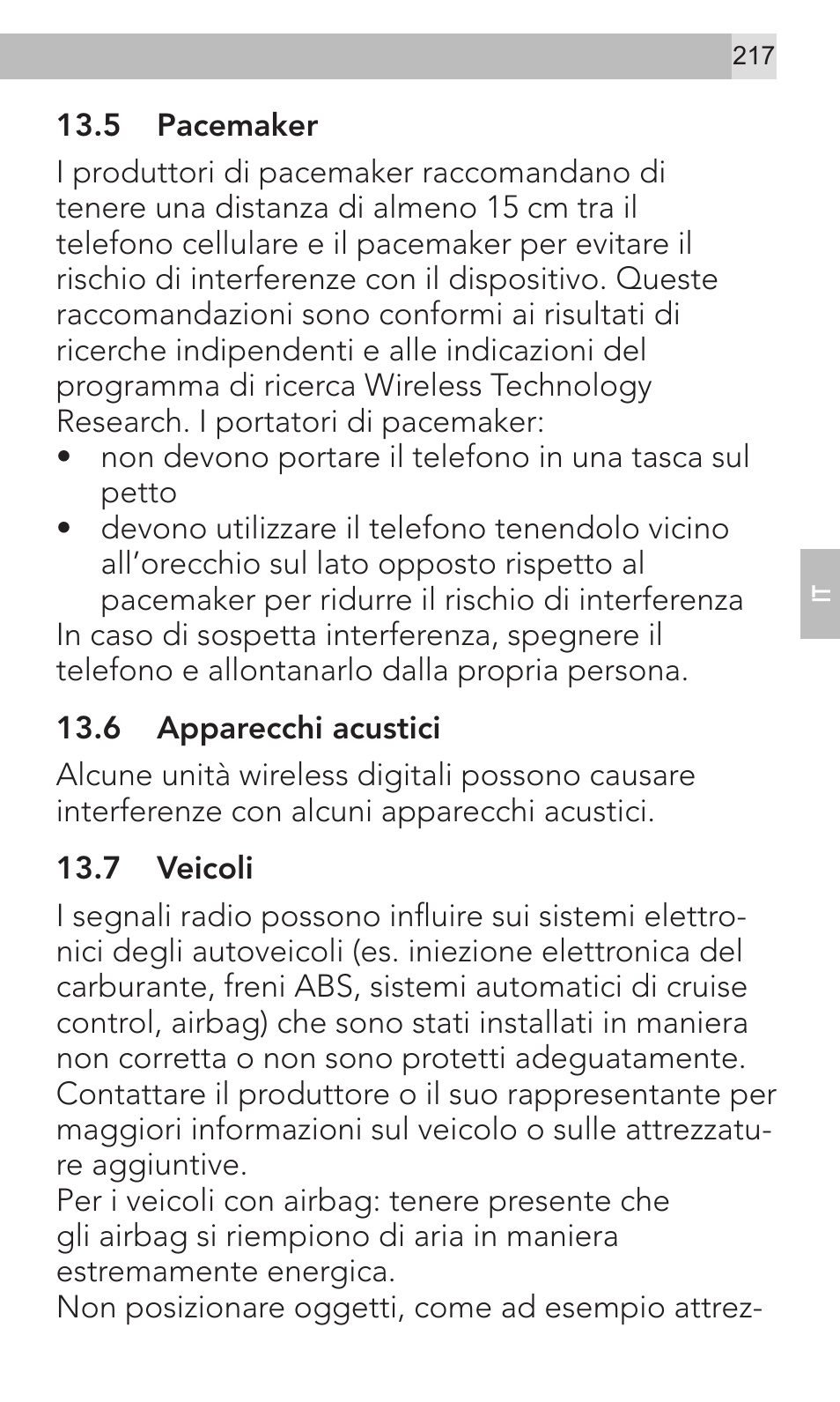 AEG Voxtel M320 User Manual | Page 217 / 224