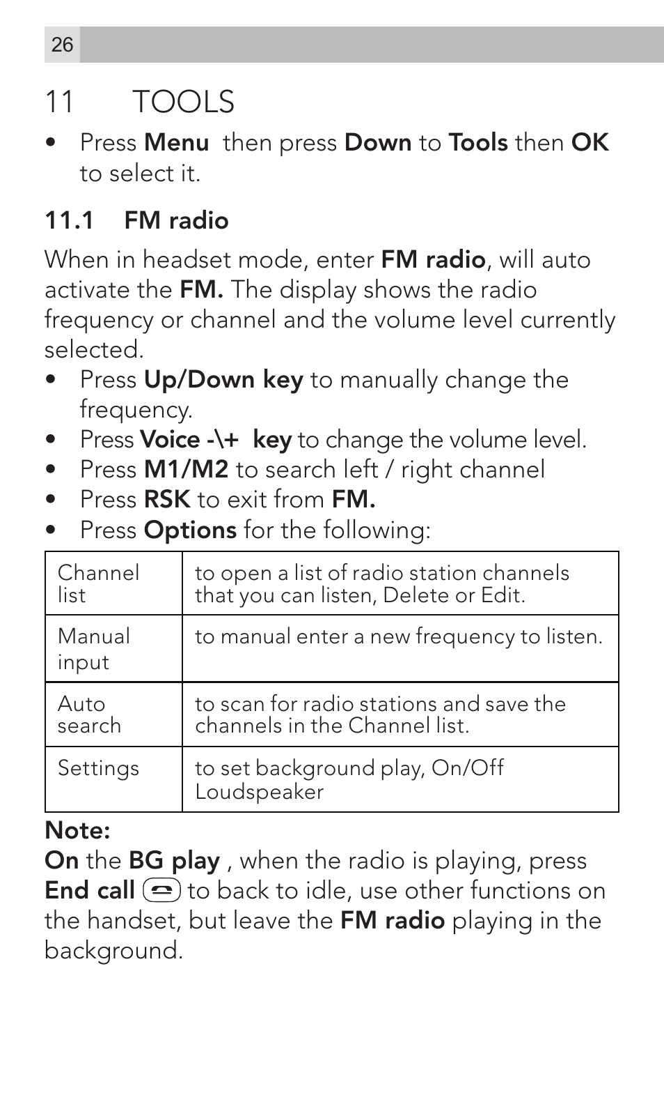 11 tools | AEG Voxtel M320 User Manual | Page 26 / 224