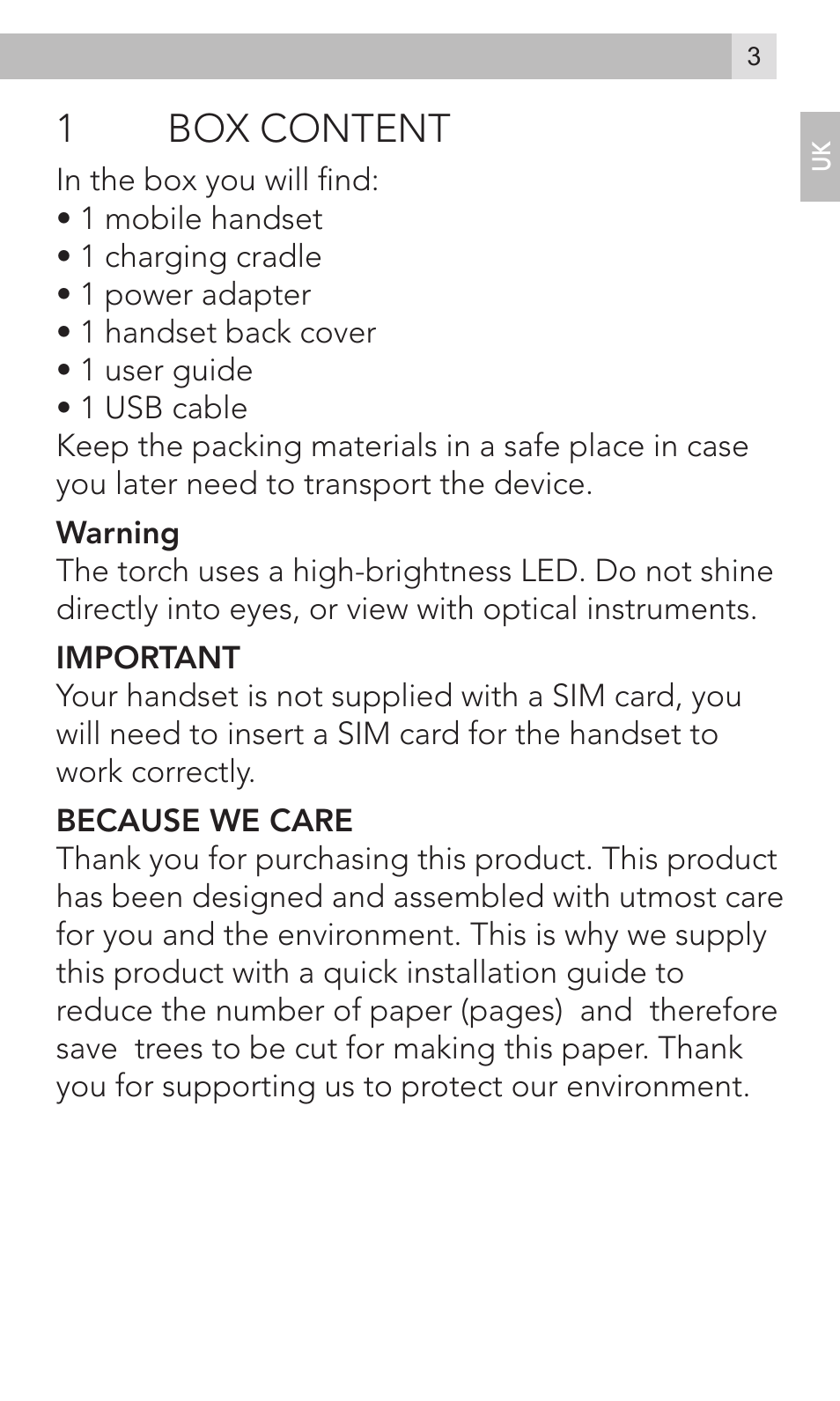 1box content | AEG Voxtel M320 User Manual | Page 3 / 224