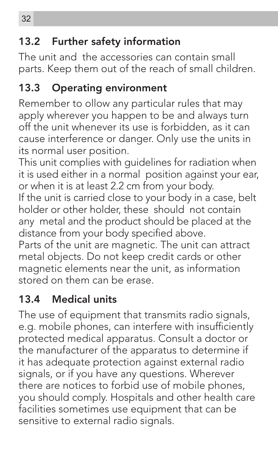 AEG Voxtel M320 User Manual | Page 32 / 224