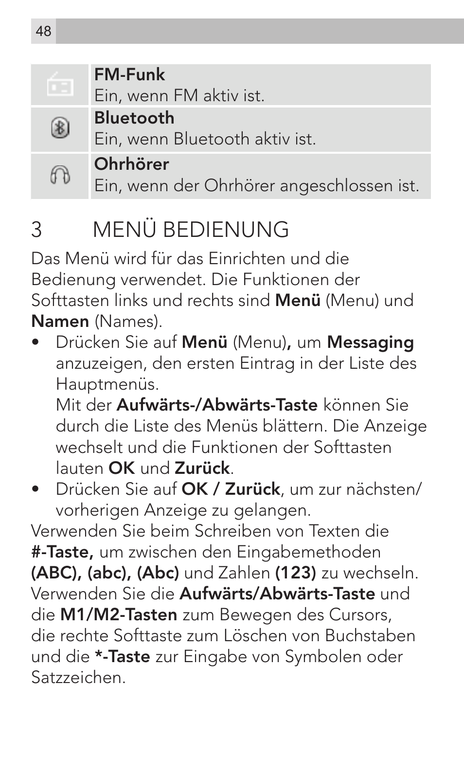 3menü bedienung | AEG Voxtel M320 User Manual | Page 48 / 224