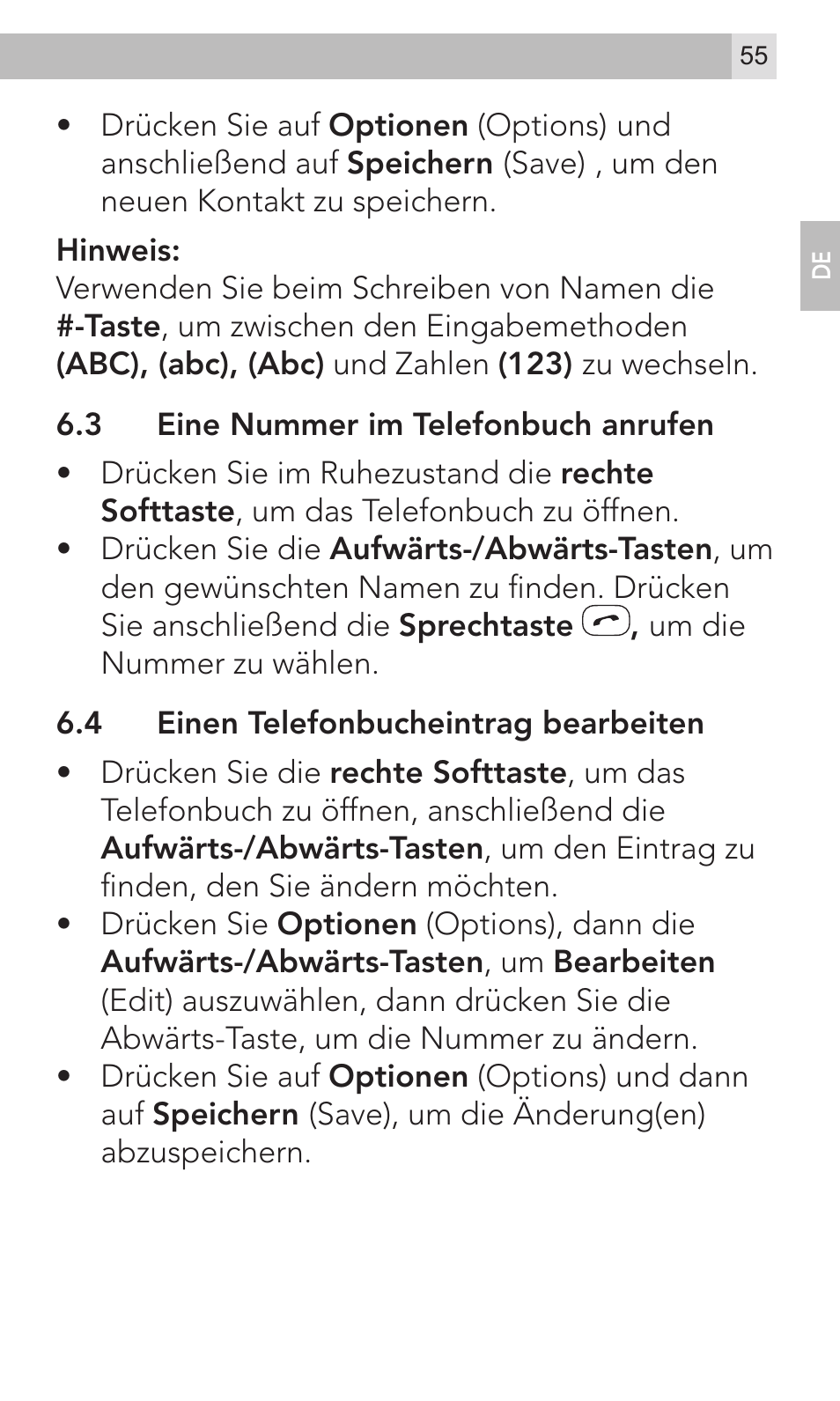 AEG Voxtel M320 User Manual | Page 55 / 224
