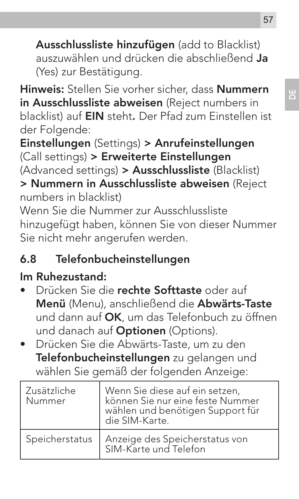 AEG Voxtel M320 User Manual | Page 57 / 224