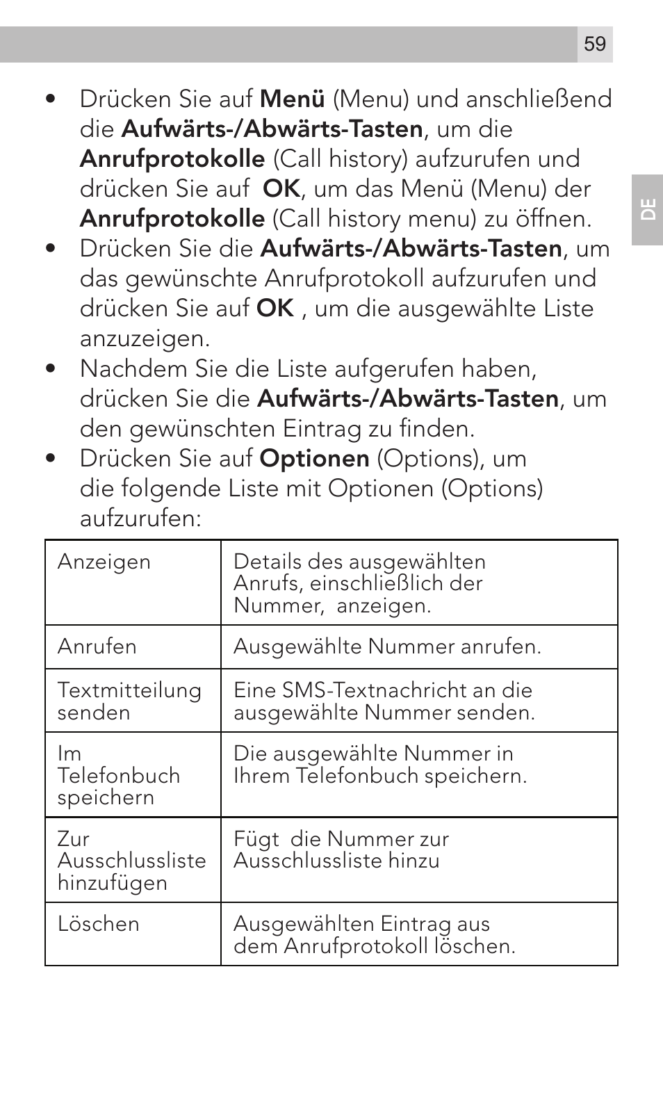 AEG Voxtel M320 User Manual | Page 59 / 224