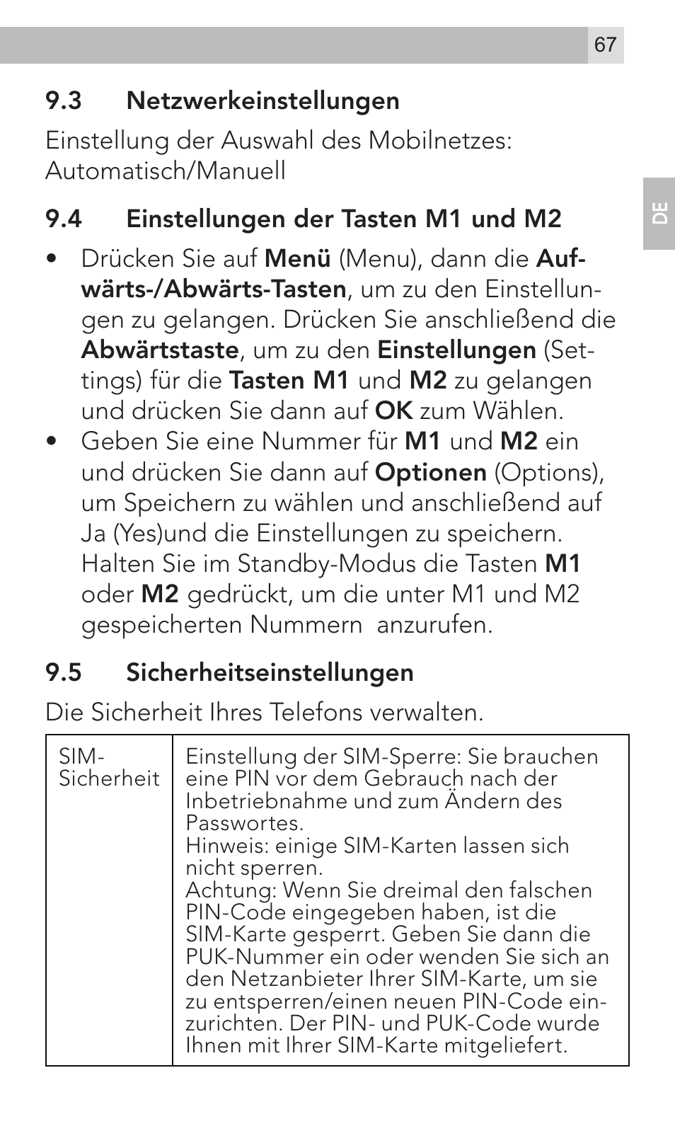 AEG Voxtel M320 User Manual | Page 67 / 224