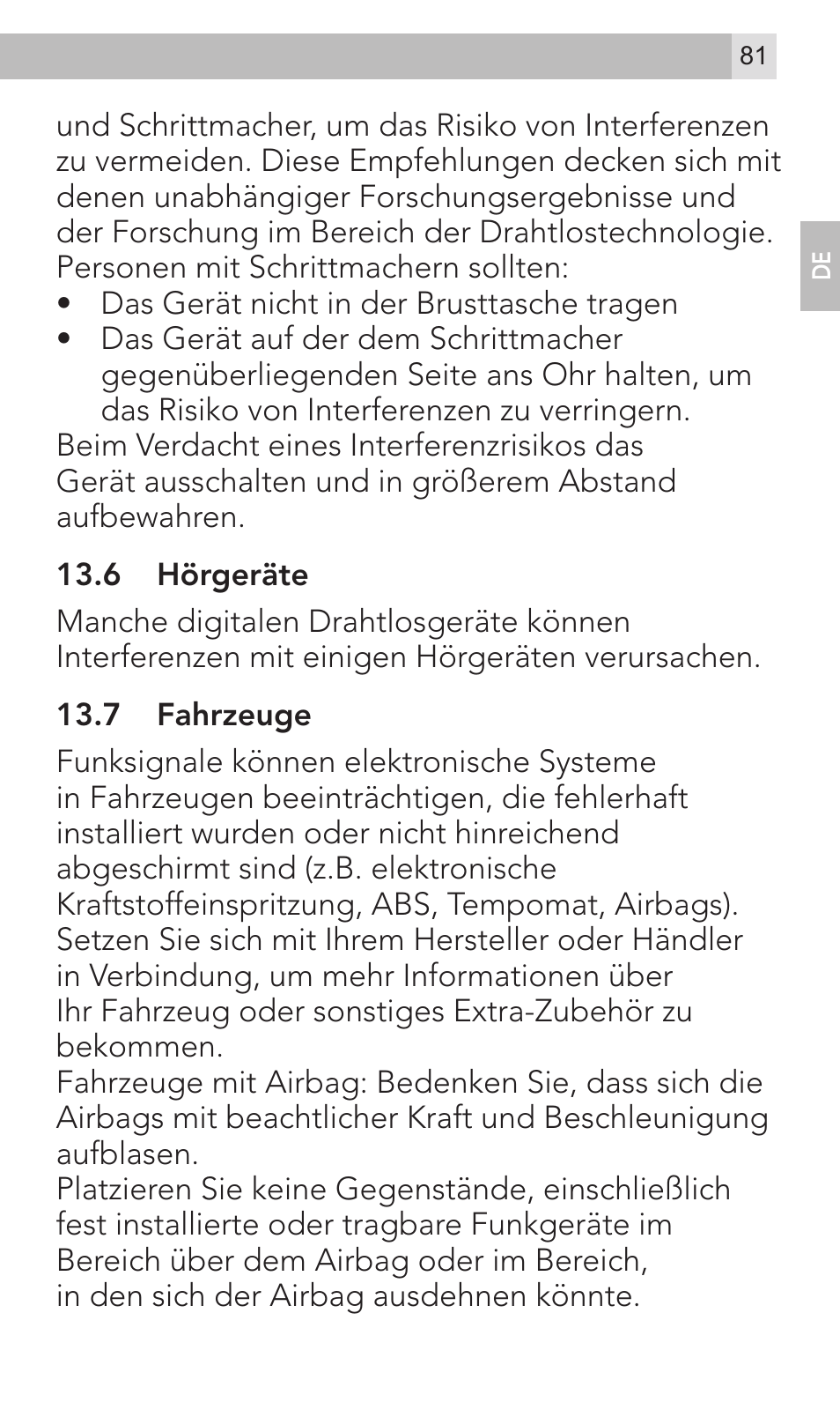 AEG Voxtel M320 User Manual | Page 81 / 224