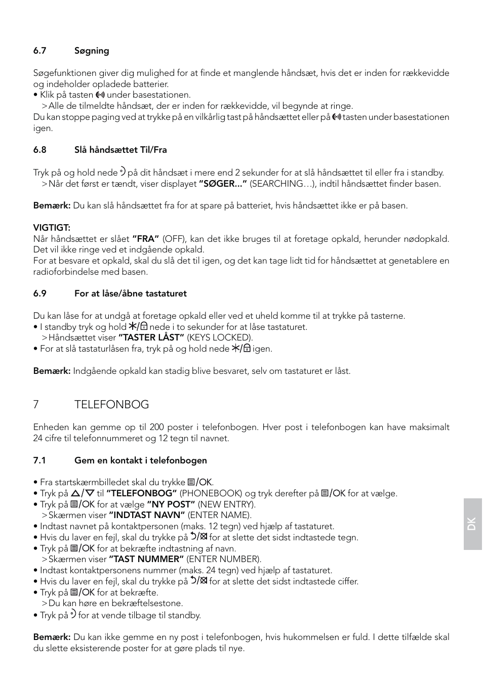 7 telefonbog | AEG Eclipse 15 User Manual | Page 111 / 144