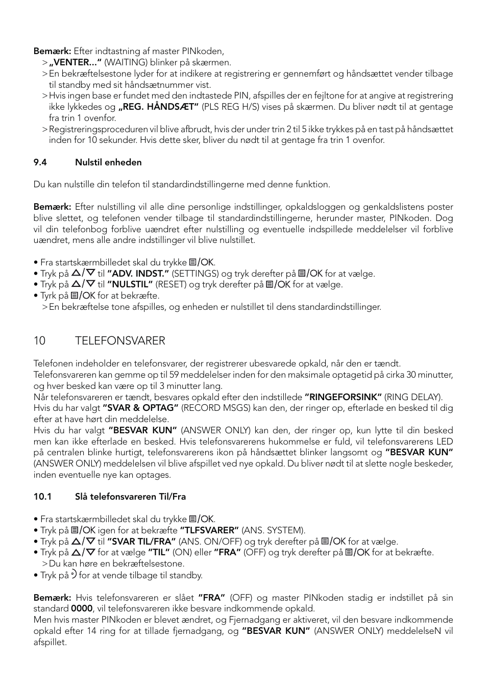 10 telefonsvarer | AEG Eclipse 15 User Manual | Page 114 / 144