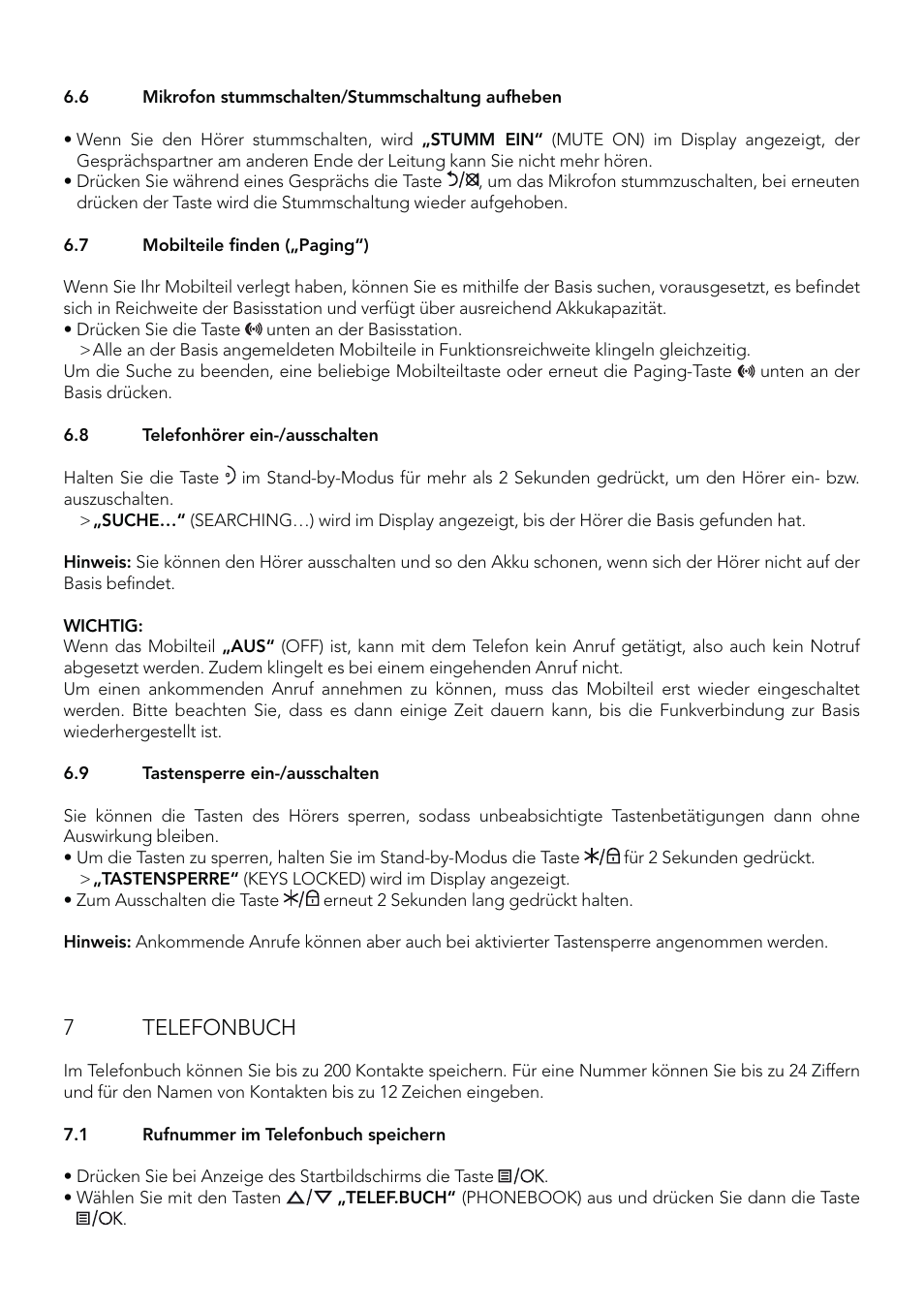 7 telefonbuch | AEG Eclipse 15 User Manual | Page 20 / 144