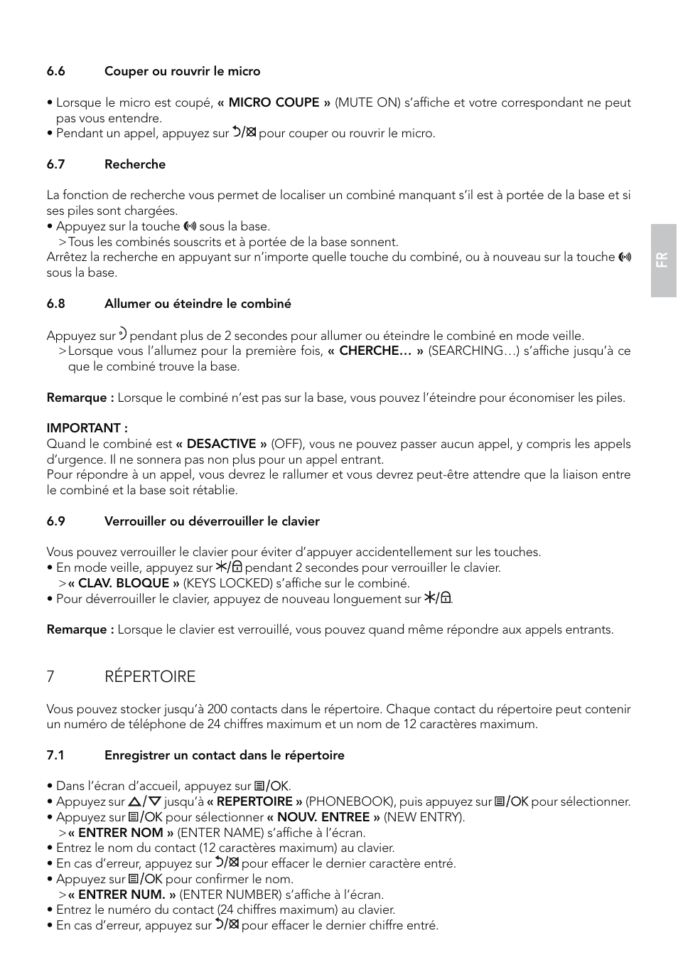 7 répertoire | AEG Eclipse 15 User Manual | Page 33 / 144