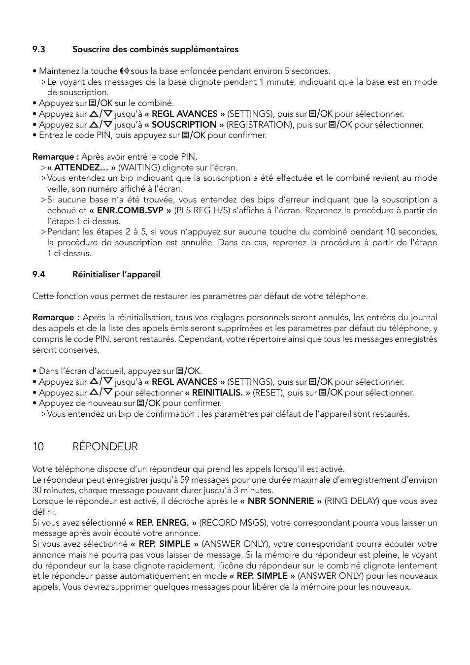 10 répondeur | AEG Eclipse 15 User Manual | Page 36 / 144