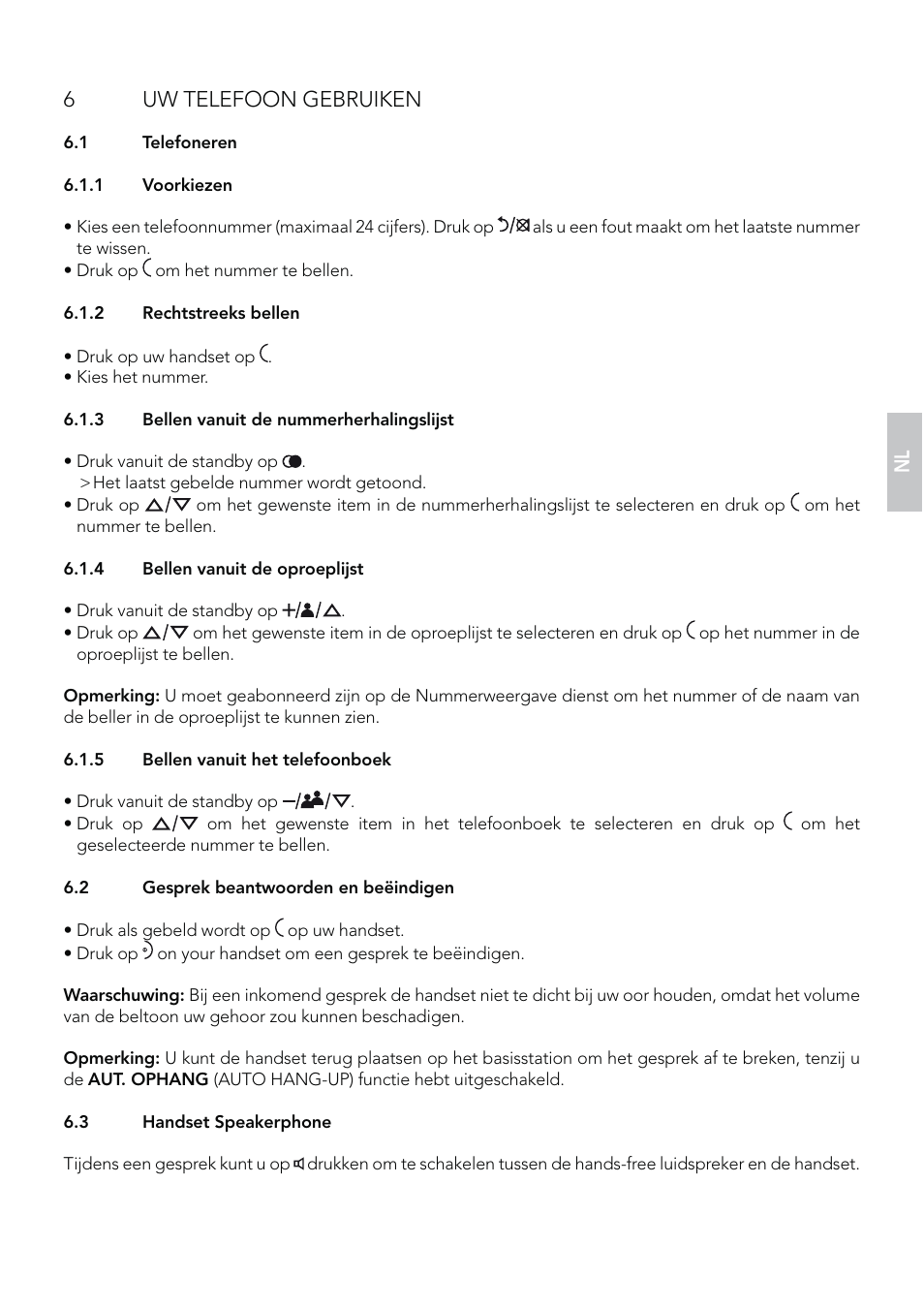 6uw telefoon gebruiken | AEG Eclipse 15 User Manual | Page 45 / 144