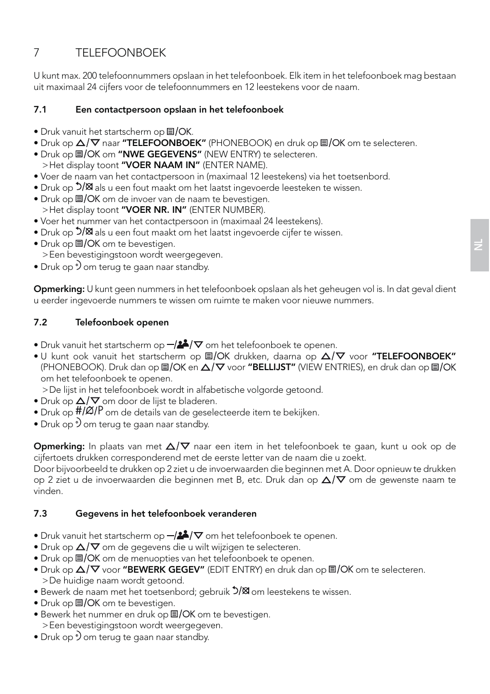 7 telefoonboek | AEG Eclipse 15 User Manual | Page 47 / 144