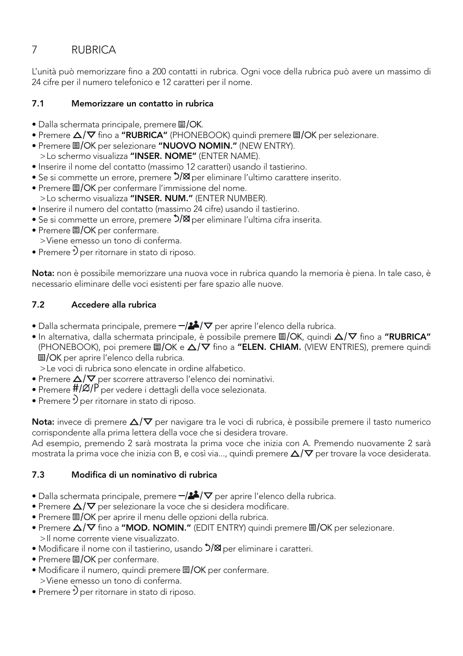 7 rubrica | AEG Eclipse 15 User Manual | Page 60 / 144