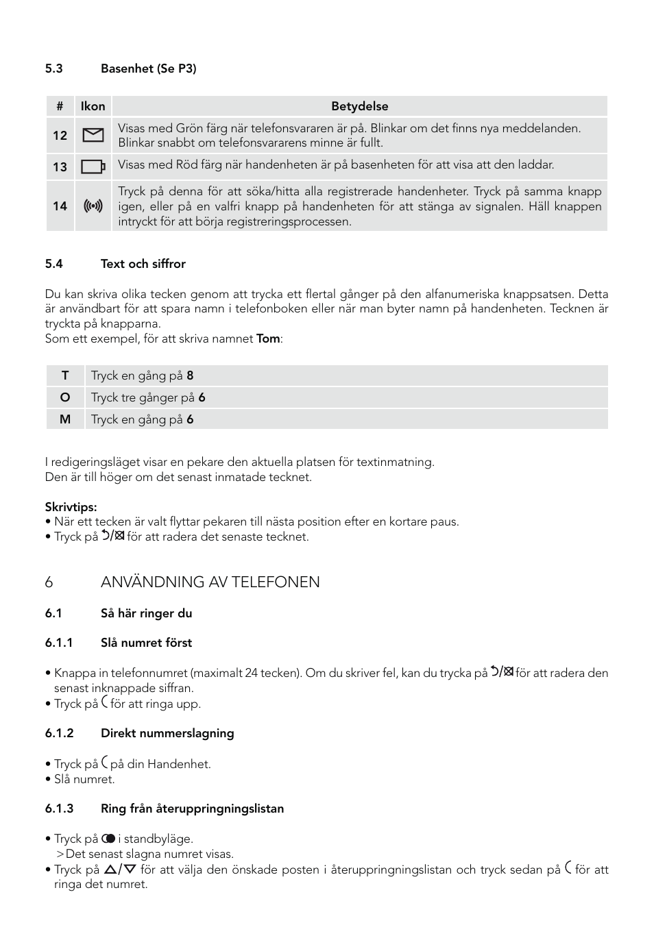 6användning av telefonen | AEG Eclipse 15 User Manual | Page 70 / 144