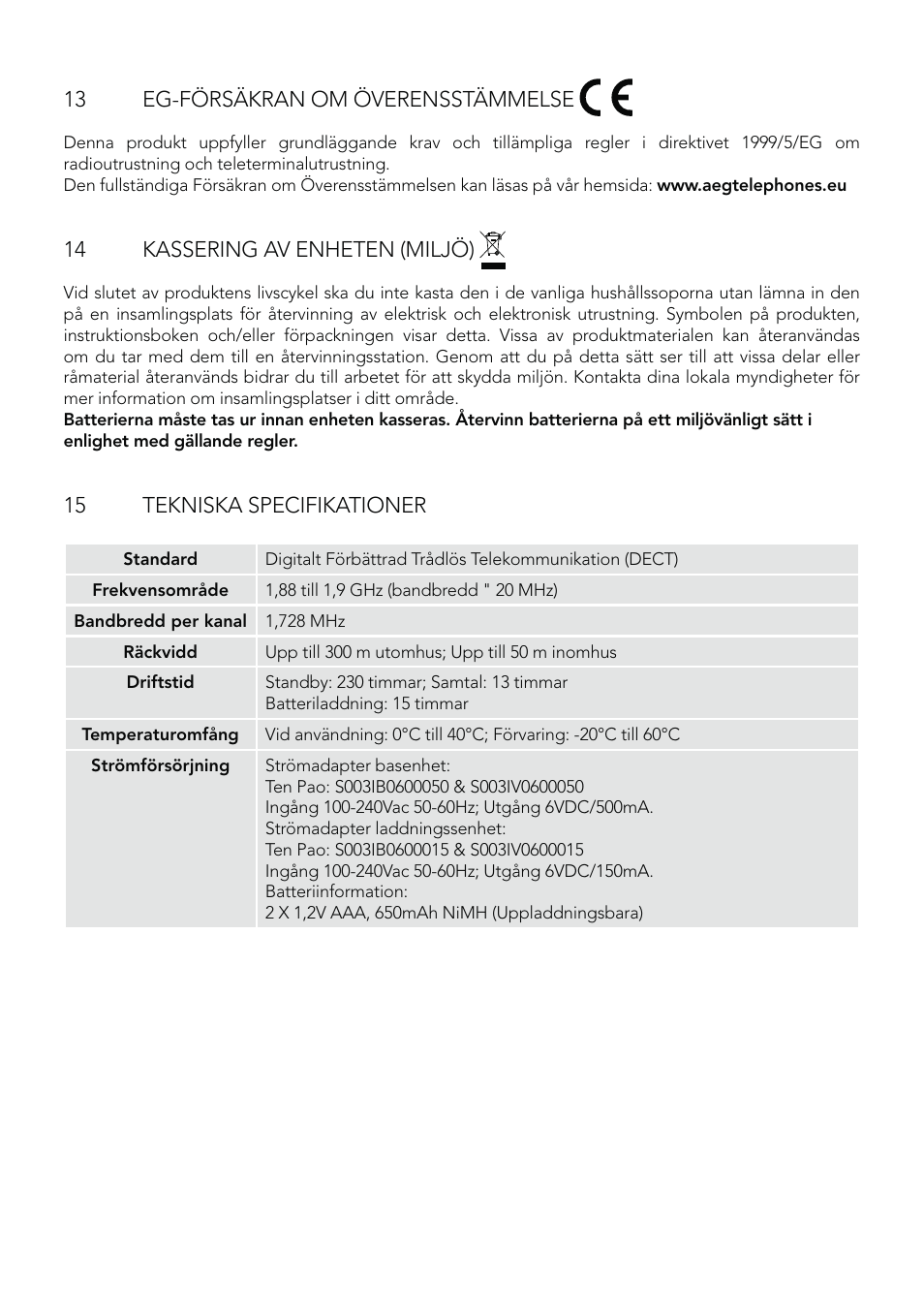 AEG Eclipse 15 User Manual | Page 78 / 144
