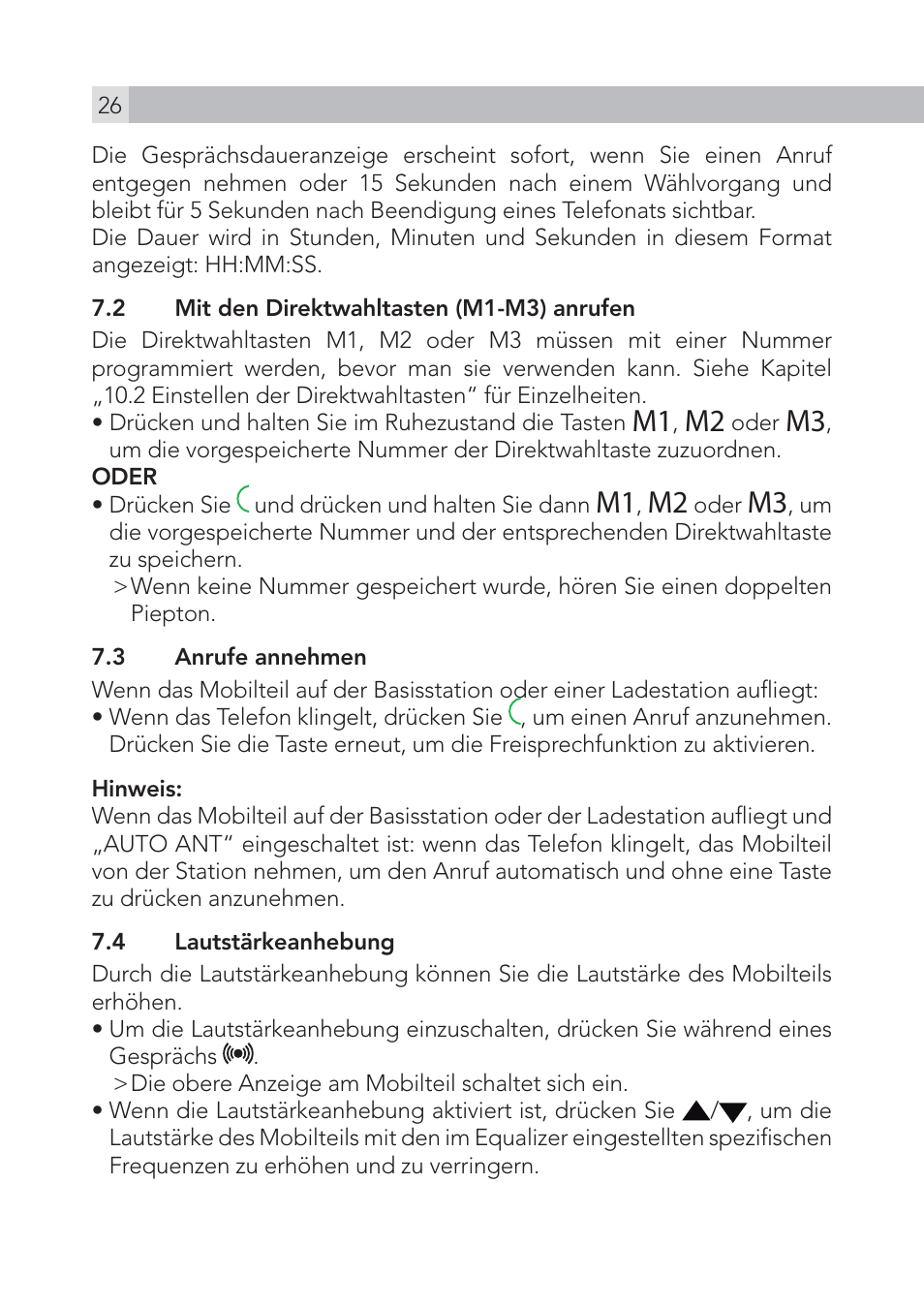 AEG Voxtel S100 User Manual | Page 26 / 198