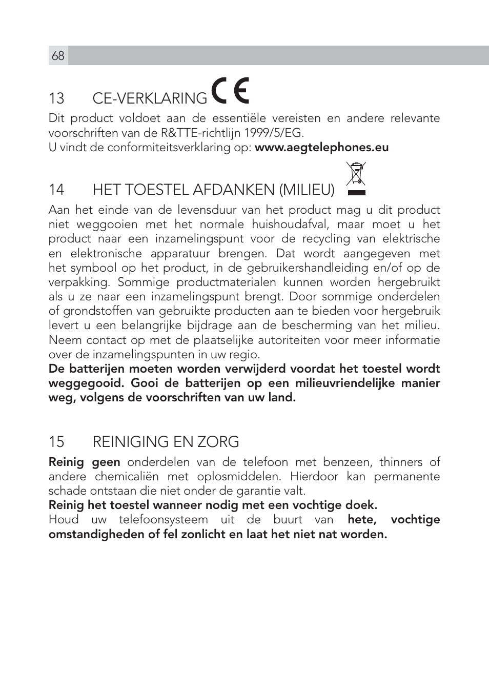 AEG Voxtel S100 User Manual | Page 68 / 198
