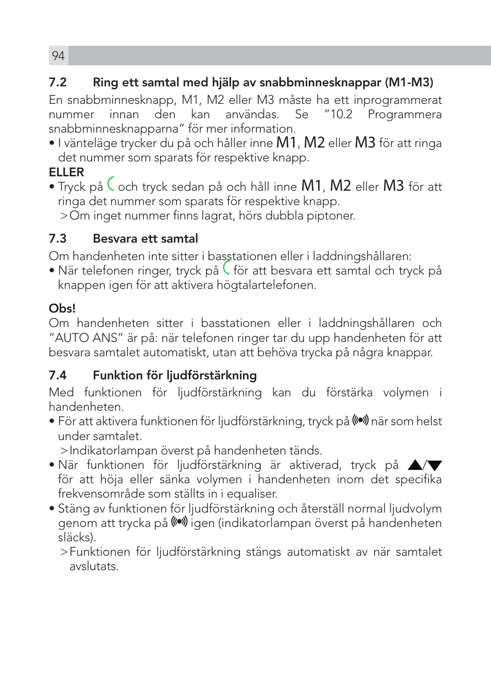 AEG Voxtel S100 User Manual | Page 94 / 198