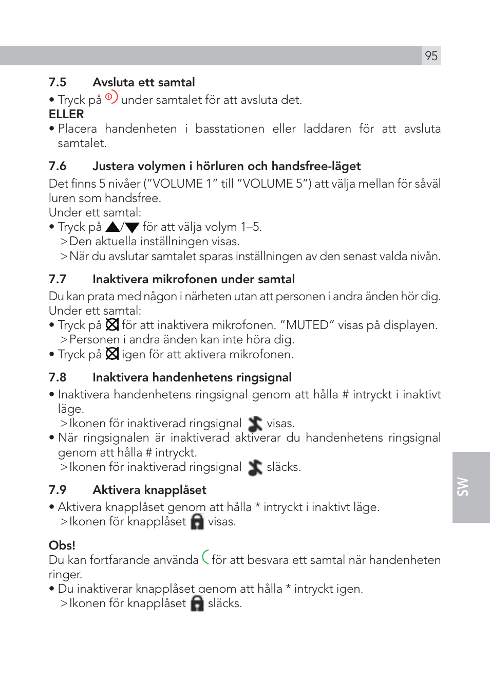 AEG Voxtel S100 User Manual | Page 95 / 198