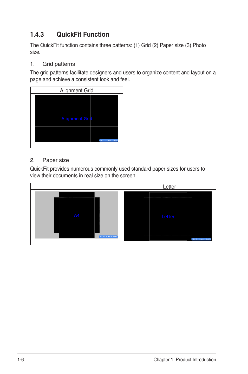 3 quickfit function | Asus PB278Q User Manual | Page 12 / 27