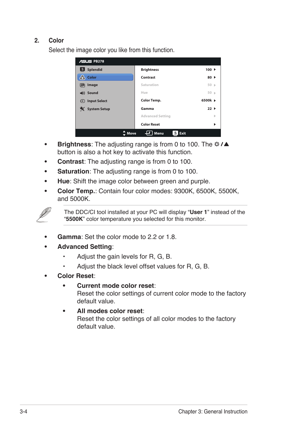 Asus PB278Q User Manual | Page 20 / 27