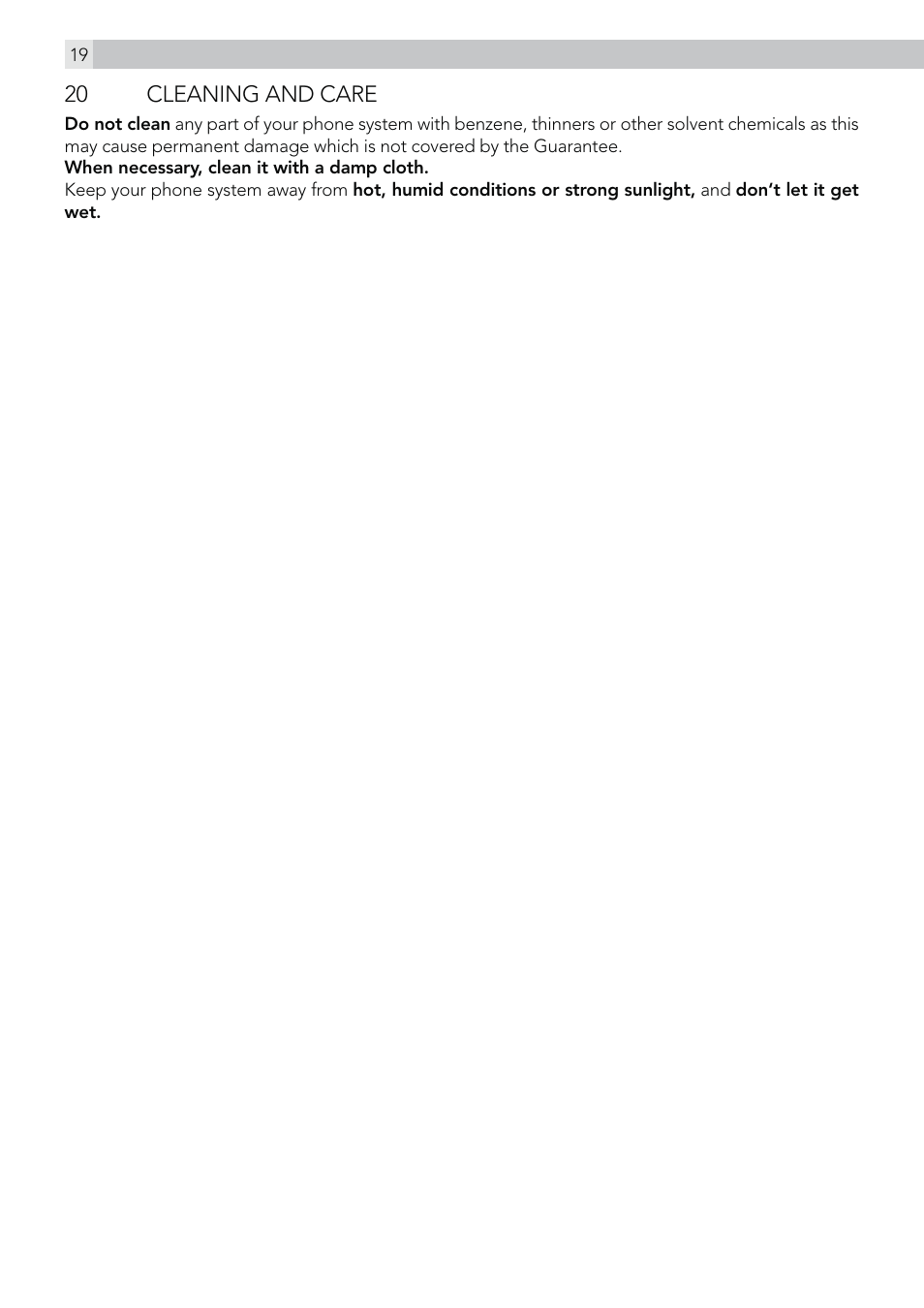 AEG Voxtel C115 User Manual | Page 20 / 22