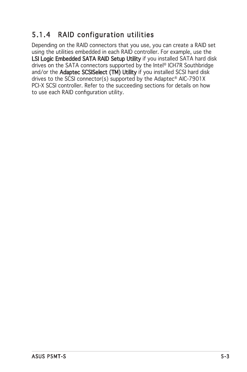 4 raid configuration utilities | Asus Motherboard P5MT-S User Manual | Page 103 / 176