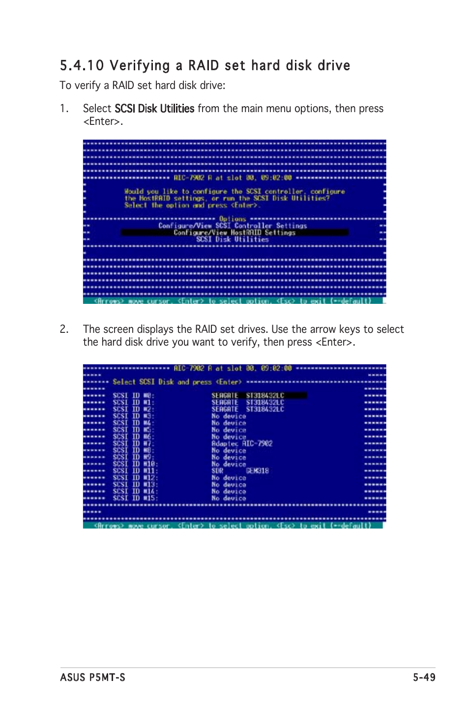 10 verifying a raid set hard disk drive | Asus Motherboard P5MT-S User Manual | Page 149 / 176