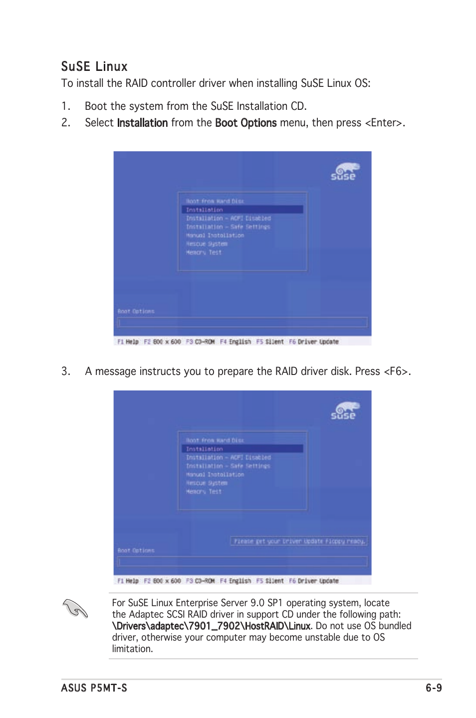 Suse linux | Asus Motherboard P5MT-S User Manual | Page 163 / 176