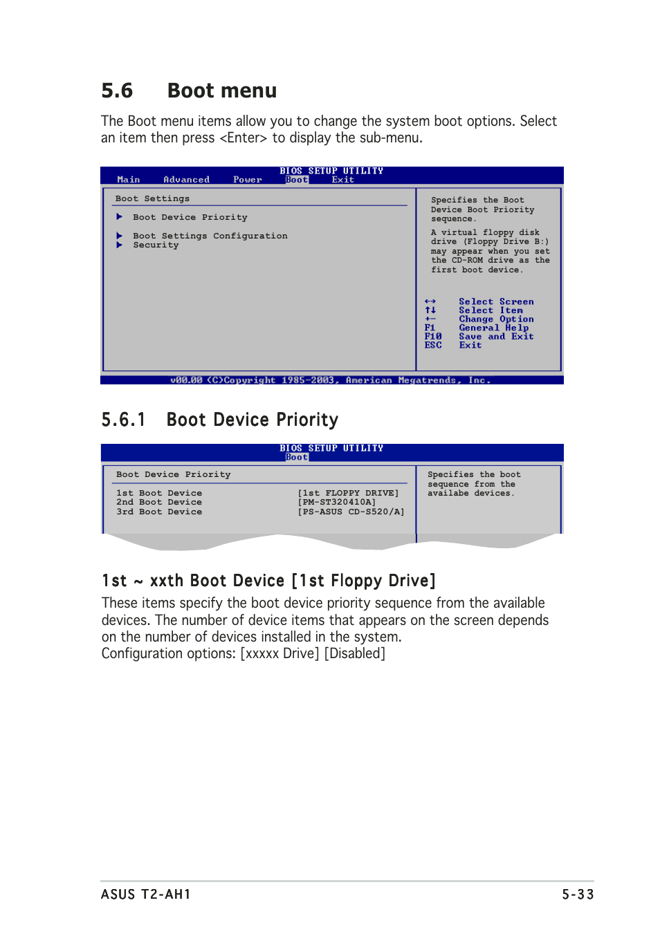 6 boot menu | Asus Terminator 2 Barebone System T2-AH1 User Manual | Page 115 / 122