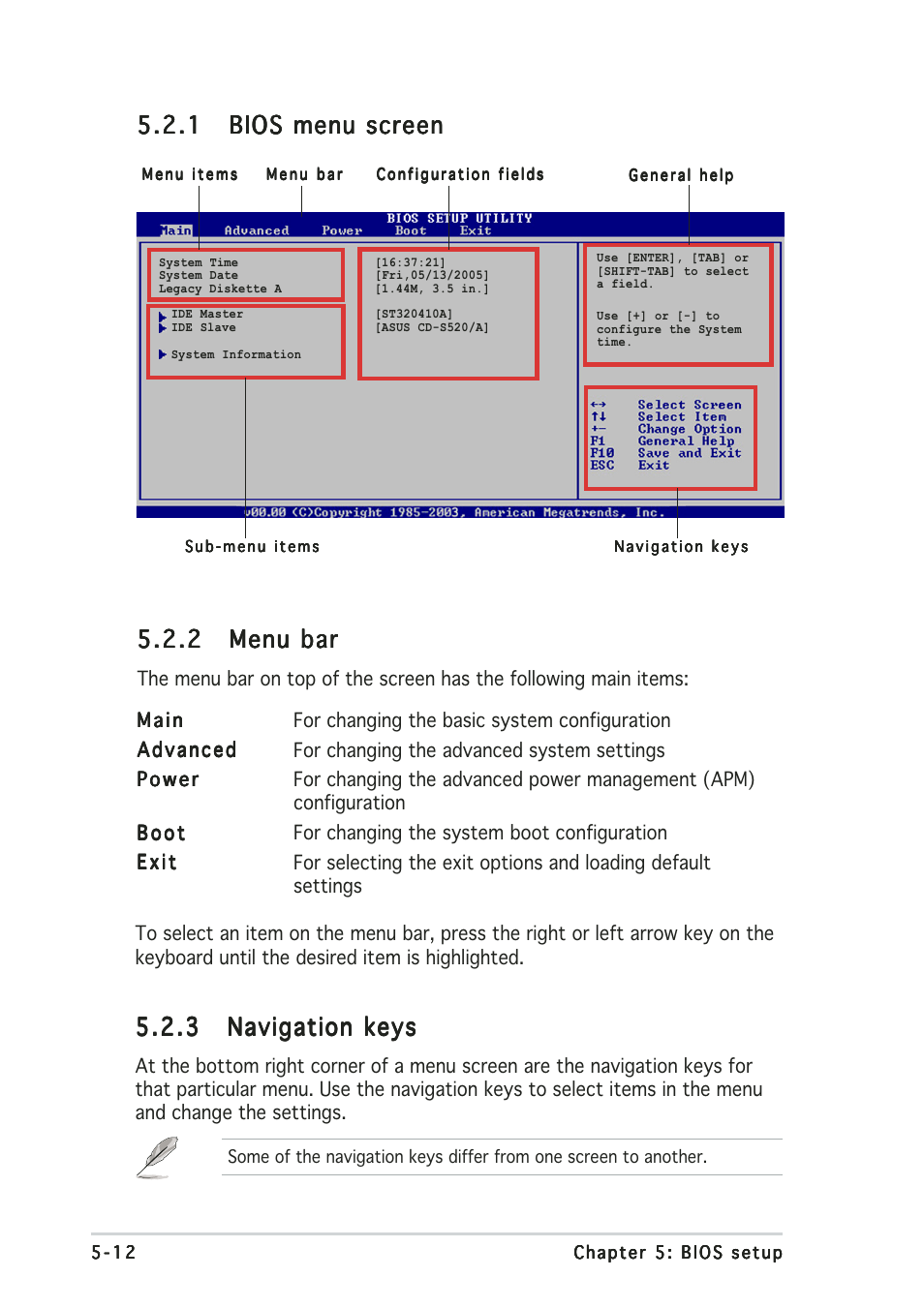 2 menu bar menu bar menu bar menu bar menu bar | Asus Terminator 2 Barebone System T2-AH1 User Manual | Page 94 / 122