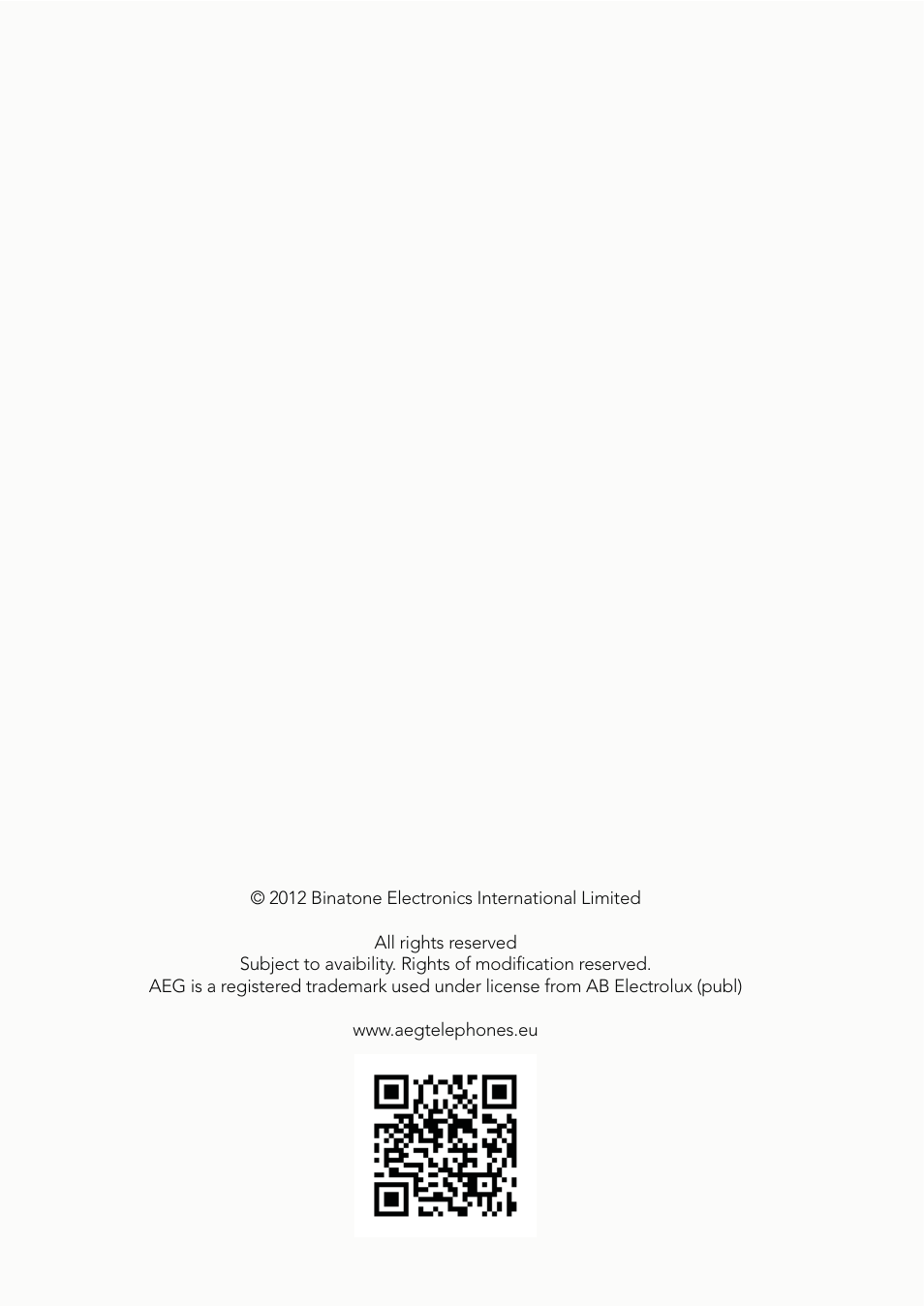 AEG Style 15 User Manual | Page 20 / 20
